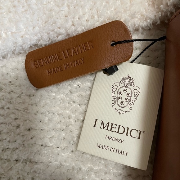 NWT I Medici Firenze Italian‎ Leather Quilted Purse in Rich Chocolate - Picture 12 of 14